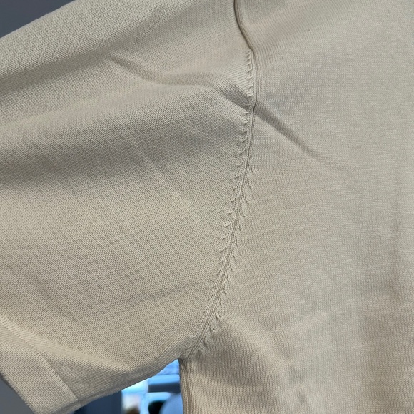 Men's GOLF WANG Green / Beige Knit Short Sleeve Button Up Polo - Size XL - Picture 9 of 14